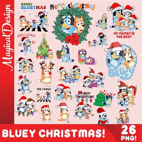 Bluey Christmas Bundle Png, Bluey Family Christmas Png, Chr - Inspire ...