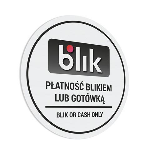 Naklejka Płatność Blikiem lub Gotówką 15x15 11585459570