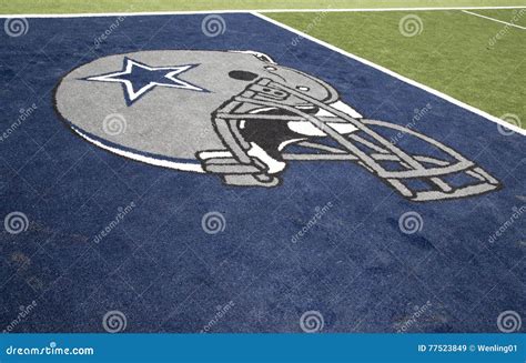 Dallas Cowboy Helmet on the Field Editorial Stock Image - Image of star ...