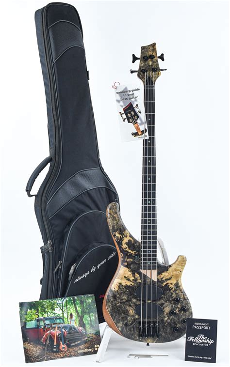 Sandberg Custom 4 String Buckeye Burl Bass For Sale The Fellowship Of Acoustics