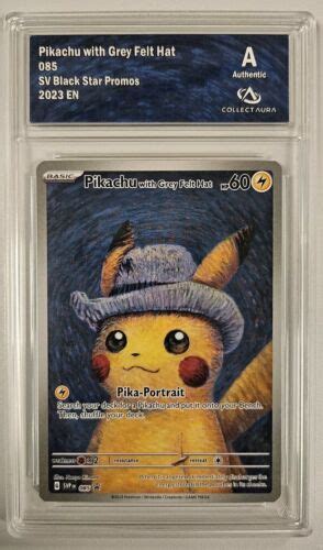 Pokémon Pikachu with Grey Felt Hat Van Gogh 085 SV Black Star Promos EN