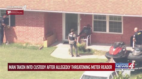 Man Taken Into Custody After Allegedly Threatening Meter Reader Youtube