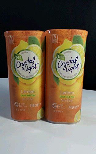 Crystal Light Decaf Iced Tea Drink Mix Natural Lemon Flavor 12 Quart