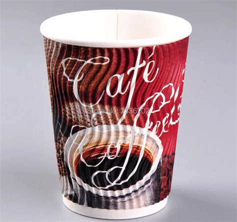 Low Moq Logo Customized Oz Corrugated Ripple Wall Disposable Coffee