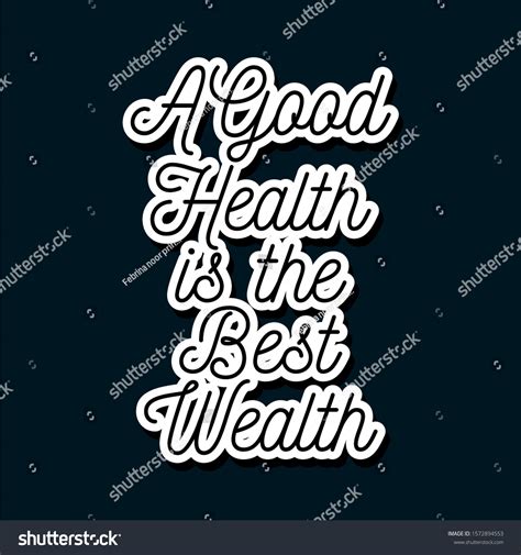 Good Health Best Wealth Stock Vector Royalty Free