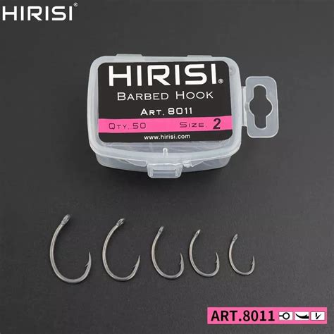 Hirisi Pcs Coating High Carbon Stainless Steel Barbed Hooks Carp