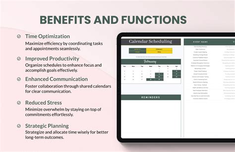 Calendar Scheduling Template in Excel, Google Sheets - Download ...