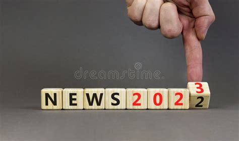 News New Year Symbol Businessman Turns A Wooden Cube And Changes