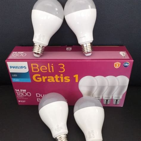 Jual Paket Philip Philips Lampu LED 14 5w 4 IN 1 Lampu LED 1 Paket ISI