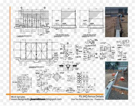 Chain Link Fence Drawing Fences Construction Temporary Fence Detail