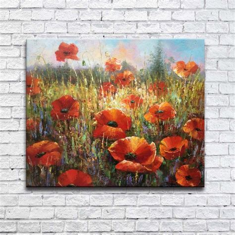 Red Poppy Painting - Etsy