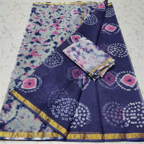 Pure Kota Cotton Shibori Sarees Siri Designers