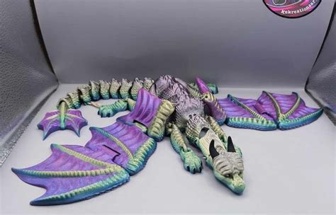 3D Printed Flexi Dragon Finger Arm Puppet