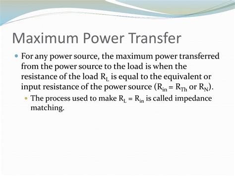 Ppt Maximum Power Transfer Theorem Powerpoint Presentation Free