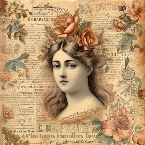 Premium Ai Image People Old Paper Vintage Digital Paper