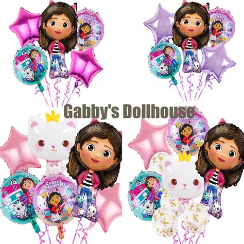 Happy Birthday Gabby S Dollhouse Foil Balloon Set Party Balloons