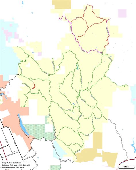 Henry W. Coe State Park - California Trail Map