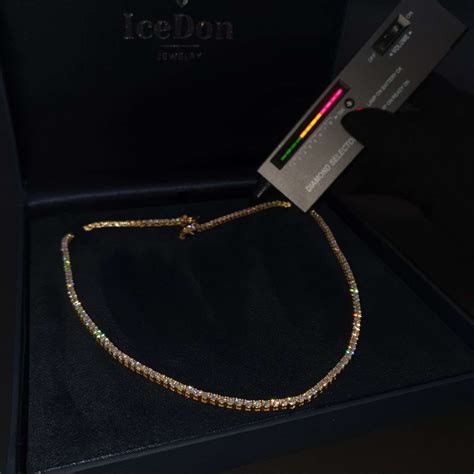 Mm Vvs Moissanit Iced Out Tennis Kette Gold Icedon