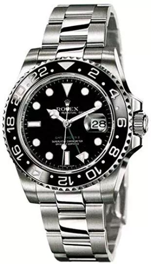 Rolex Rolex GMT Master II Stainless Steel Watch Black Dial 116710LN