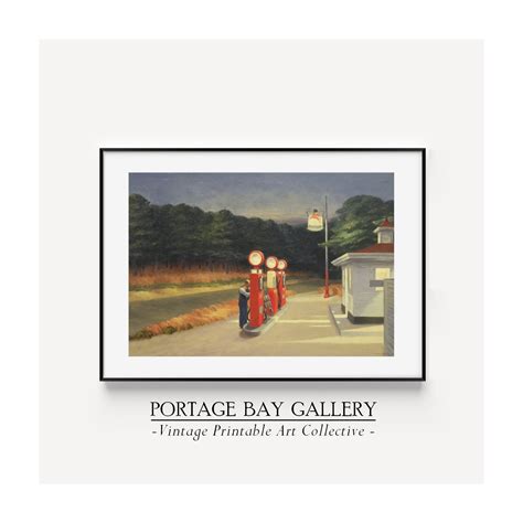 Edward Hopper Gas Station Painting Digital Download Art, Gas Station Art Instant Download ...