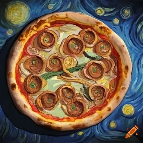 Pizza In Van Gogh Style On Craiyon