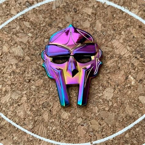 Mf Doom Annodized Metal 3d Mask Pin 15 Etsy