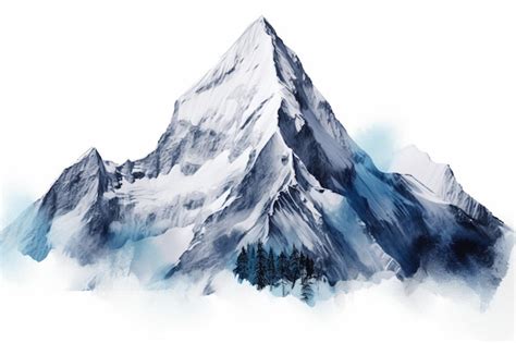 Une Aquarelle D Un Sommet De Montagne Photo Premium