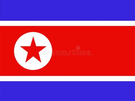 Bandera de corea del norte stock de ilustración Ilustración de