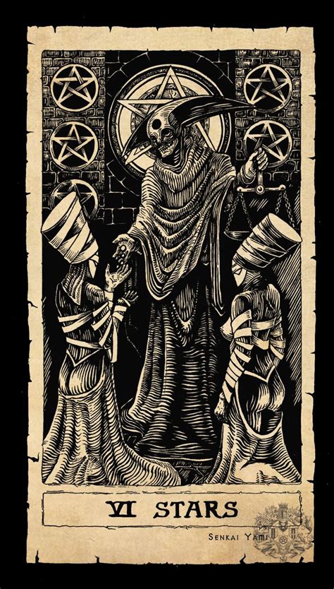 6 Stars Senkai Yami Tarot Cards Art Illustration Tarot Cards Art