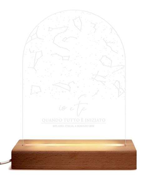 Lampada A Led Placca In Plexiglass Personalizzata Con Costellazione