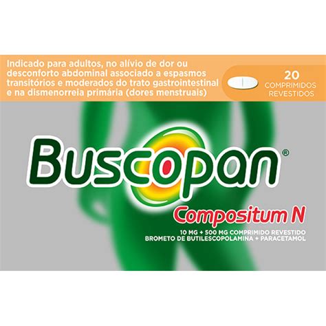 Buscopan Compositum N 10mg500mg 20 Comprimidos Rev Farmácia Brasil