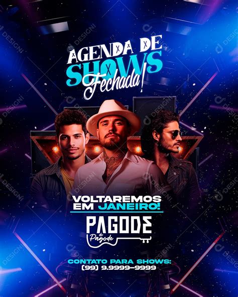 Flyer Agenda De Shows Fechada Pagode Do Pagode Social Media Psd Editável Download Designi