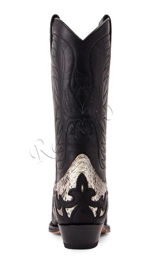 Sendra Cuervo Sprinter Negro Piton Barriga Natural