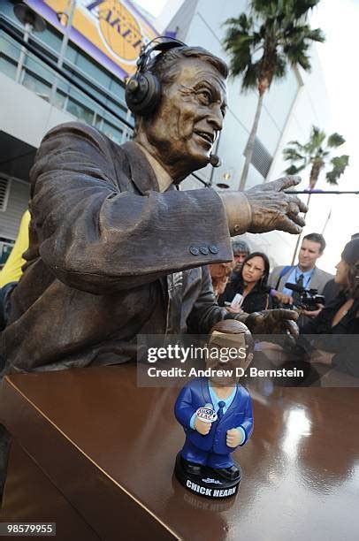 Statue Of Chick Hearn Photos and Premium High Res Pictures - Getty Images