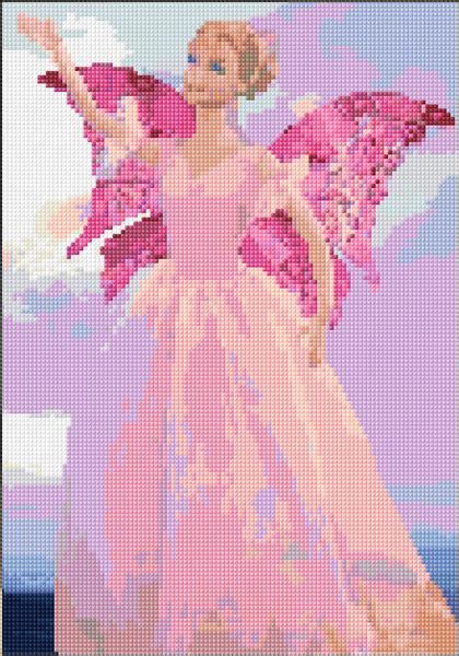 Pink Fairy Cross Stitch Designs