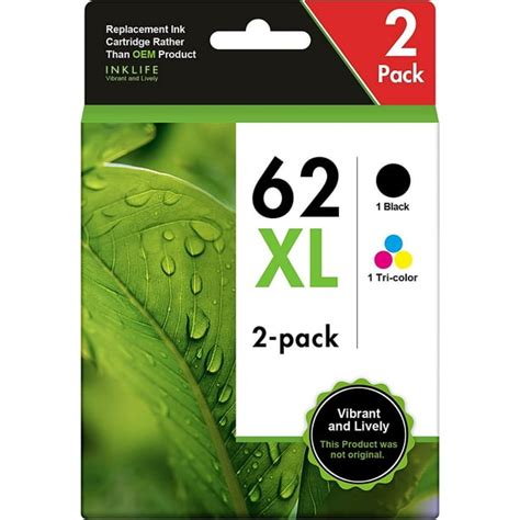 62xl Ink Cartridges Blackcolor Replacement For Hp 62xl 62 Xl For Envy 5540 5640 5660 7644 7645