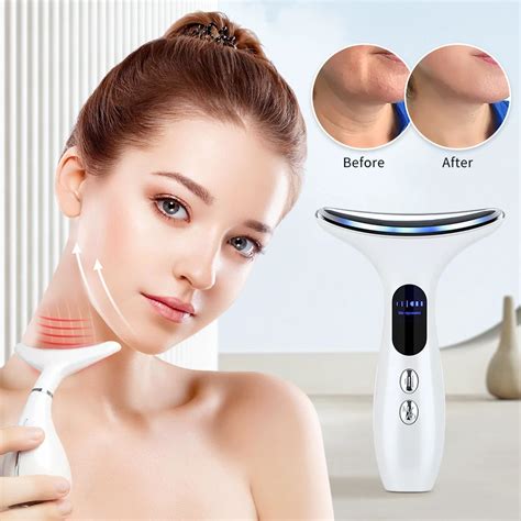 Ems Microcurrent Neck Beauty Device Led Photon Firming Rejuvenation