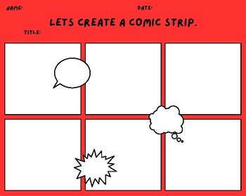 comic strip project  msmeilan  learning fun tpt