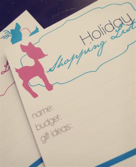 Holiday Goodies: Printable Holiday Shopping List • Brittany Stager