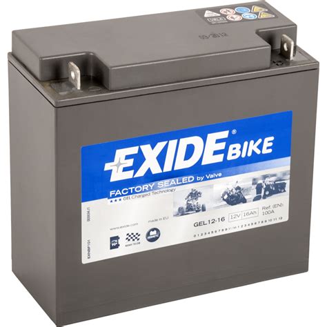 Batería Exide Moto 12V Agm Ready GEL12 16 AGM 12V 16Ah 16 100A