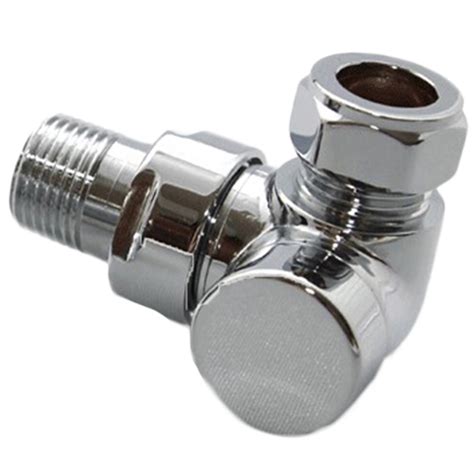 Towelrads Chrome Round Corner Valve 15mm X 12inch 2 Pack Wilko