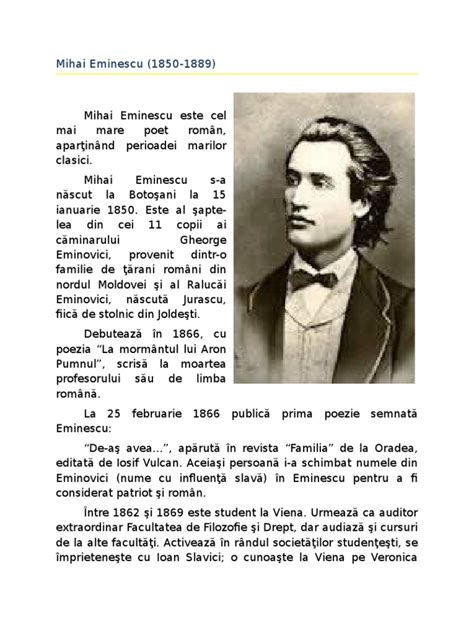 Mihai Eminescu Referat