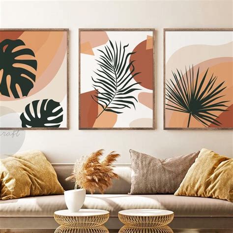 Black Woman Abstract Art Set Of 3 Boho Gallery Wall Art Etsy