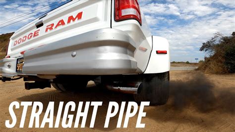 Straight Pipe 12v First Gen Cummins Diesel Exhaust Sounds And Pov