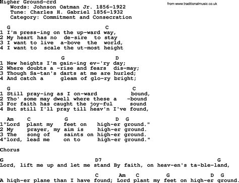 Top 500 Hymn: Higher Ground - lyrics, chords and PDF