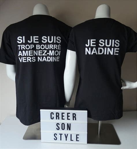 Duo Tee Shirt Personnalisé Pour Couple Si Je Suis Trop Etsy