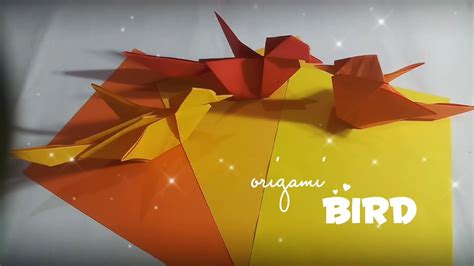 Origami Bird Tutorial Bird Paper Craft Cara Membuat Burung Dari Kertas