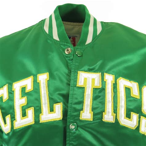 Vintage 80s Boston Celtics Starter Jacket M NBA Basketball Nylon Satin