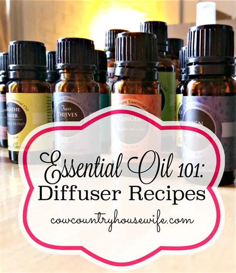 Essential Oil 101: Diffuser Recipes - Cow Country Housewife