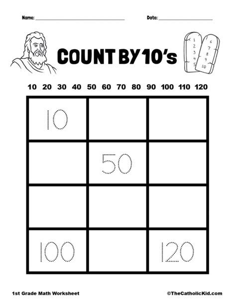 1st Grade Counting By 10s Worksheets